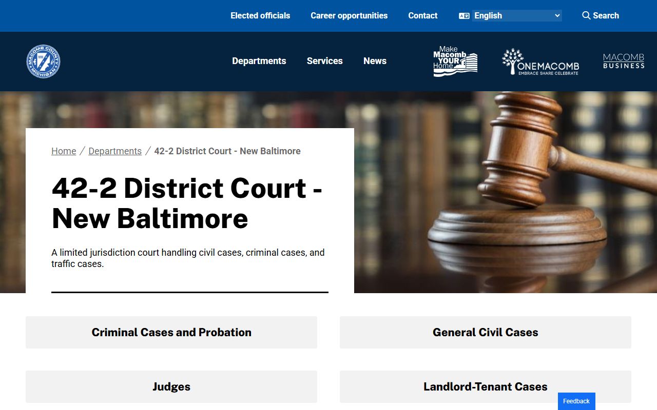 Macomb 42-2 District Court New Baltimore page